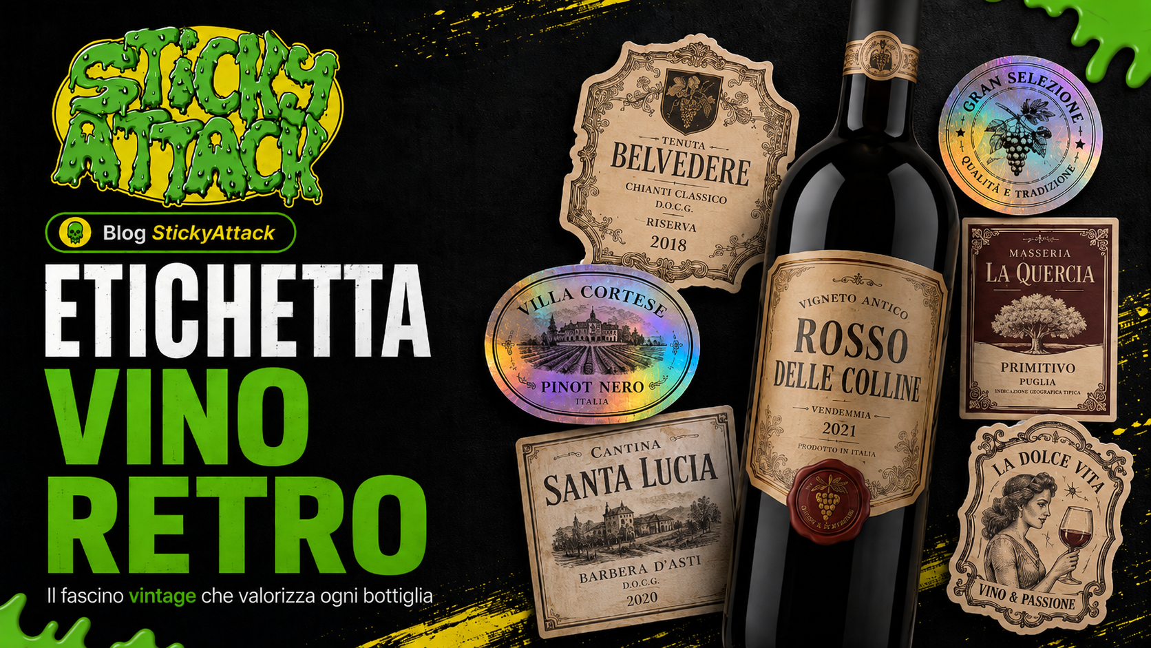 Etichetta vino retro cosa deve contenere e come impaginarla