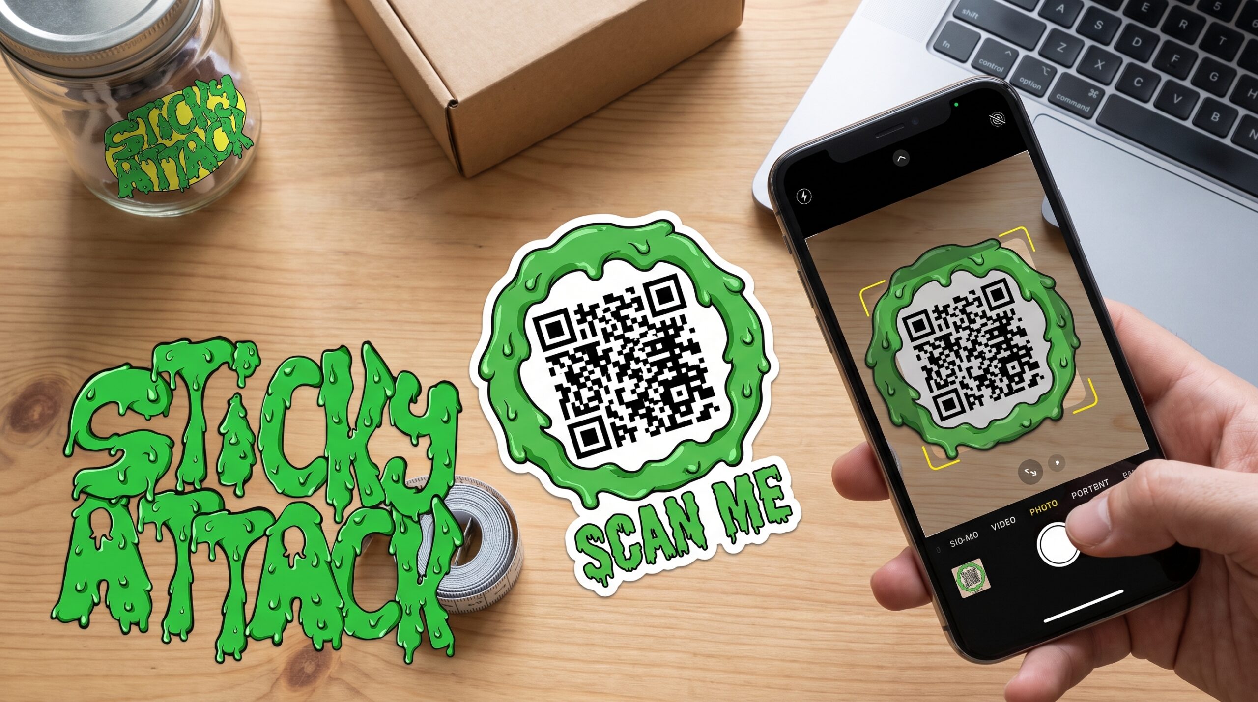 Dimensione minima di un QR code -Stickyattack