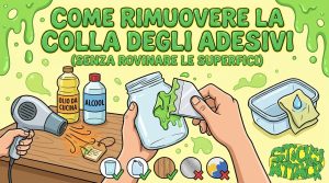 Come togliere la colla degli adesivi (senza rovinare le superfici)