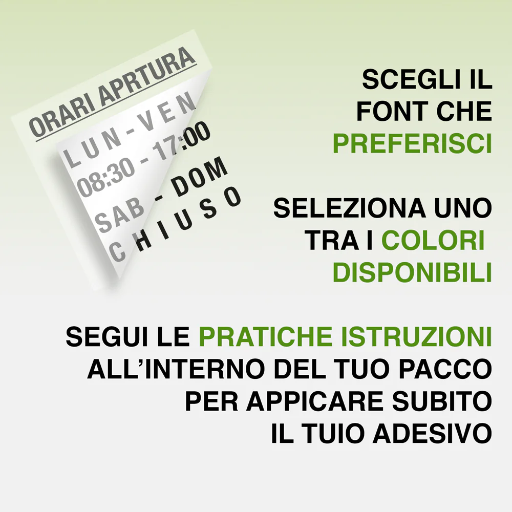 Adesivi Orari Negozio - immagine 3