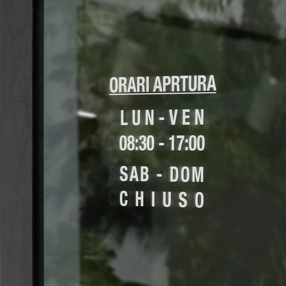 Adesivi Orari Negozio - immagine 2